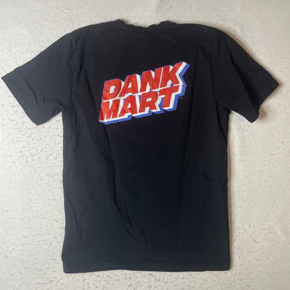 Dank Mart Mens Graphic T-Shirt Black Short Sleeve Crew Neck Size Medium Canada